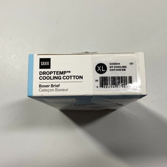 NWT SAXX DropTemp Cooling Cotton Boxer Brief - 'Outside Is In' Print - Picture 4 of 5
